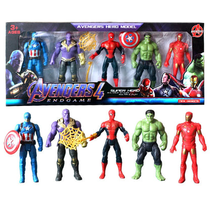 Atriebēju varoņu figūras - AVENGERS SPIDERMAN, HULK, IRON MAN, THANOS