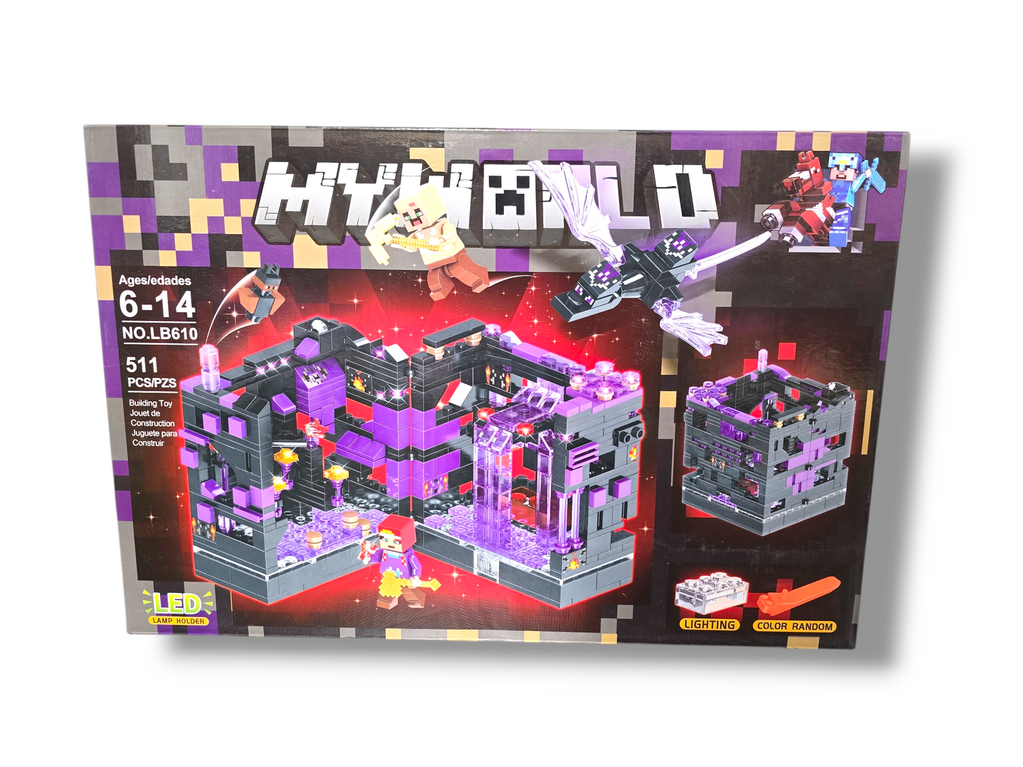 MYWORLD minecraft cietoksnis melns 511d